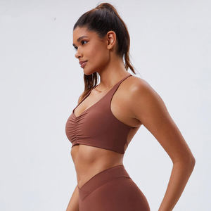 บราออกกำลังกายน้ำหนักเบาระบายอากาศได้ดีไร้รอยต่อป้องกันการกระแทกมีรูปแบบลายเส้นทันสมัยโยคะวิ่งออกกำลังกาย - Product Image 4