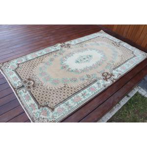 พรมวินเทจสไตล์ตุรกี ขนาด 3.7x7.1 ฟุต พรมสีน้ำตาลสไตล์โมร็อกโก - Product Image 3