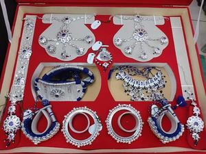 RAJPUT BRIDAL jewelry combo <b>silver</b> <b>set</b> for womans - Product Image 3