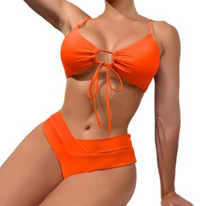 Traje de baño con estampado sexy para mujer, conjunto de traje de baño de vendaje para mujer, Top Halter, traje de baño brasileño, Bikini - Product Image 3