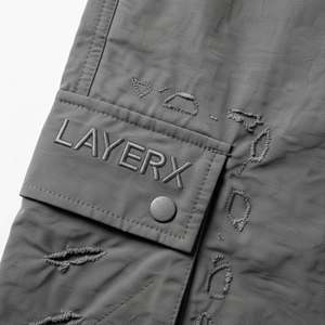 Pantalones Cortos de Hombre de Poliéster/Algodón, Corte Amplio, Estilo Cuadrado, Rectos, Bordado Personalizado, Estilo Urbano Desgastado, Joggers Cargo OEM - Product Image 4