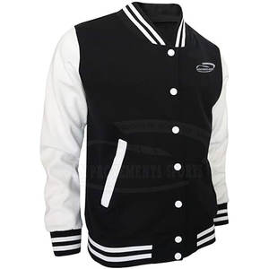 Veste Lettermen unisexe pour homme avec boutons personnalisés Style Hip Hop décontracté avec capuche Tissu d'hiver Vente en gros - Product Image 1