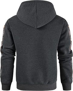 Sudadera con Capucha de Forro Polar con Estampado de Camuflaje para Hombre Leidowei, Sudadera Informal de Manga Larga con Bolsillo - Product Image 4