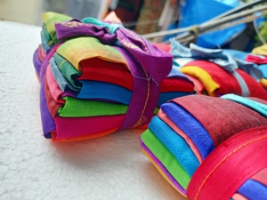 Dobby PVC ปริมาณไขมันผ้าไหม100% หลายสีรีไซเคิลสำหรับถุงบุผ้าสำหรับร้านค้าจำหน่ายเส้นด้าย - Product Image 2