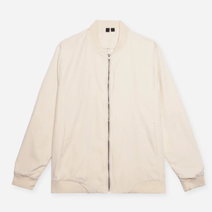 Chaqueta Bomber de satén de invierno informal para hombre, decoración de botones de poliéster, chaqueta bordada de tela satinada para hombre - Product Image 1