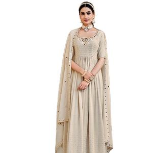 Traje pakistaní de fiesta para mujer, con bordados, de secado rápido, para todas las estaciones, al por mayor - Product Image 2