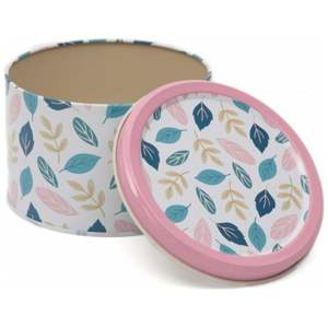 1.2L Leaf Pattern round <b>Decorative</b> <b>Storage</b> <b>Box</b> Ø140x90 mm - Product Image 4