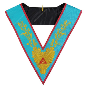 COLLIER MAÇONNIQUE REGALIA BLUE LODGE ASSR WORSHIPFUL MASTER-COLLIER MAIN BLEU FREEMASON - Product Image 3
