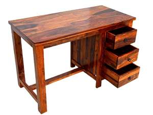 wooden drawer <b>dressing</b> <b>table</b> companion natural wood grain drawer <b>table</b> affordable wooden drawer <b>table</b> by CRAFT ZONE EXPORT - Product Image 3