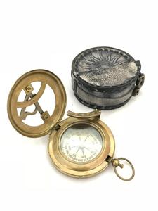 Wholesale 60mm Mini Leather Brass Marine Shockproof Lightweight <b>Compass</b> with Pointer Dial for Promotional Gifts and Travel Use - Product Image 2