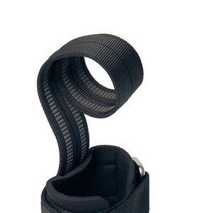 Vêtements de Fitness pour hommes, couleur noir solide, personnalisés, de gymnastique, sangles de levage pour cheville, vente en gros, - Product Image 6