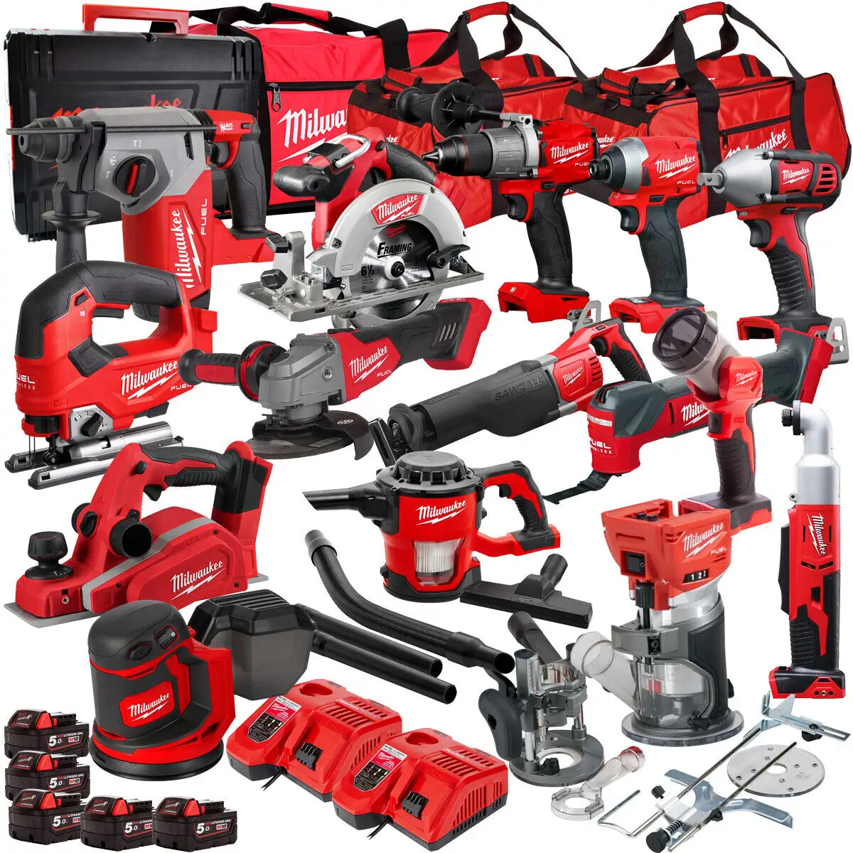 Offre rapide-outils électriques MilwaukeeS 2695-15 kits d'outils électriques combo 20V sans fil Lithium-Ion Combo Kits d'outils originaux
