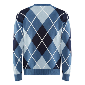 Nouveau Style vêtements d'hiver hommes Argyle pull haut tendance Logo personnalisé/couleur respirant Anti-rides Argyle pull avec manches complètes - Product Image 6