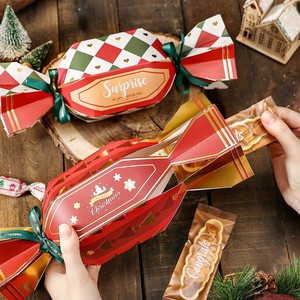 Caja de Regalo Rígida Ecológica Premium con Lazos de Cinta para Dulces Navideños, Embalaje Seguro para Alimentos, Dulces y Chocolates - Product Image 1