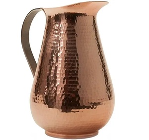 2025 Floral Engraved Design Pure Metal Water Jug With <b>Lid</b> for Hotel and Restaurant Table Ware Wholesale Exporter - Product Image 2