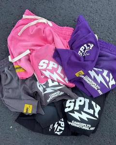 Custom Manufacturer Screen Printing Cotton French Terry Sweat Shorts Raw Hem Acid Wash Sun Fade Men's Jogger Shorts - Product Image 6