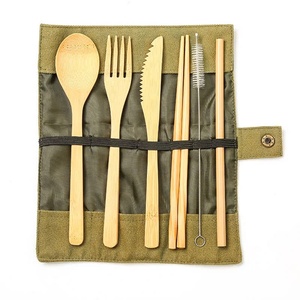 Vente en gros Organisateur de couverts en bambou Couverts jetables en bambou Cuillère en bambou personnalisée Offre Spéciale biodégradable écologique - Product Image 1