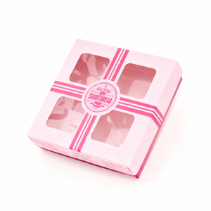 Hộp bánh quy, hộp bánh ngọt bằng bìa cứng tự dựng, gấp gọn, thân thiện với môi trường, đạt chuẩn thực phẩm, có cửa sổ, tùy chỉnh số lượng lớn - Product Image 4