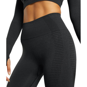 Custom Embossed Design Print High Waist <b>Thick</b> Satin Ladies Yoga <b>Leggings</b> Fitness Gym Yoga Wear - Product Image 6