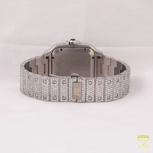 Diseño único de lujo totalmente blanco Iced Out Lab Grown Diamond Watch con diseño elegante para hombres disponible a un precio asequible - Product Image 3