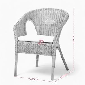 Sillas de comedor de ratán modernas de mediados de siglo, sillas de acento de ratán para interiores, sillones cómodos para dormitorio, sala de estar, venta al por mayor - Product Image 5