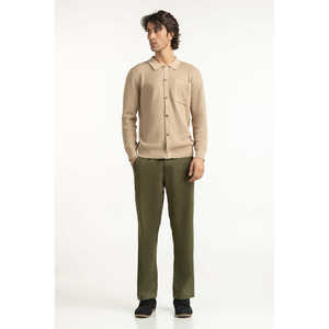 Suéter de Punto para Hombre, Corte Regular, MN-SWT-WS25-011 B, Manga Larga, Estampado de Parches Finos con Logotipo, para Primavera y Otoño - Product Image 4