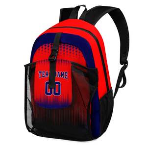 Venta al por mayor de logotipo personalizado diseño gimnasio deporte con compartimento frontal gran viaje sublimado impresión equipo baloncesto mochila bolsa de libros - Product Image 2