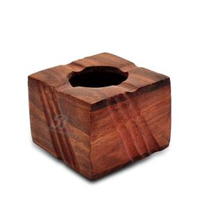 Cendrier en bois moderne de luxe avec accessoires de fumeur personnalisés en résine, forme carrée - Product Image 5