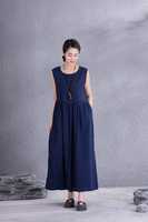 Liquidation Été Robe Longue Décontractée en Coton Uni à Manches Courtes Col en V Coupe Trapèze Écologique Ample Douce Légère pour Femme