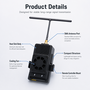 โมดูลส่งสัญญาณ RF แบบคู่ 2.4G FPV สำหรับโดรน RC และเครื่องบินบังคับวิทยุแบบปีกตรึง ระยะไกล - Product Image 4