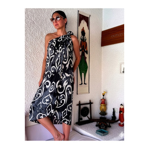 Vestido Sarong de Playa con Estampado de Hojas Hawaianas - Falda de Verano Multiusos de 1 Pieza - Product Image 6