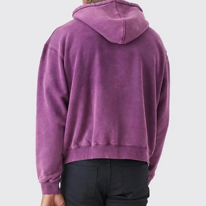 350gsm Heavyweight Fleece Boxy Fit Sweat à capuche surdimensionné Couleur unie Chenille Patch 100% Coton Polaire Chenille Broderie Hoodie - Product Image 2