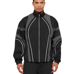 <b>Track</b> <b>Jacket</b> Streetwear Solid <b>Men</b> Women Unisex Zip Lightweight Breathable Nylon Polyester Windbreaker Spring In-Stock Custom - Product Image 1