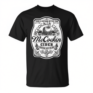 T-shirt Mccockin Cider nera unisex, abbigliamento promozionale - Product Image 2