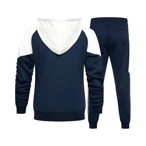 Chándal de invierno Vintage lavado con ácido y bordado para hombre, pantalones con capucha personalizados con cremallera acampanada completa, 100% de algodón, sólido a la moda - Product Image 2