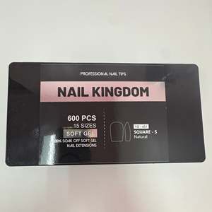 A10jet 10pz Unghie Finte a Copertura Totale in Gel Morbido, Estensioni XXL con Logo Personalizzato - Unghie Finte Quadrate Naturali per Dita - Product Image 3