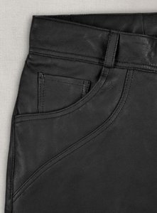 Pantalon en cuir décontracté léger de longueur standard de haute qualité 100% / Pantalon en cuir de qualité supérieure en tissu à séchage rapide - Product Image 3