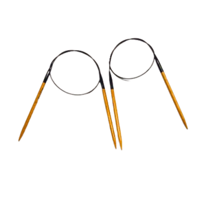 Aiguilles à tricoter circulaires de luxe en fil de soie, avec câble robuste et pointes polies. Portable, écologique et pratique pour un travail fluide et précis. - Product Image 1