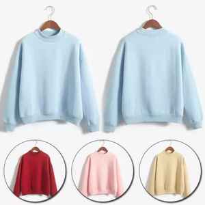 OEM ODM Service Pull Sweat-shirts pour hommes, couleur unie, respirant, manches longues, coupe régulière, col rond, pull en molleton, haut pour garçons - Product Image 2