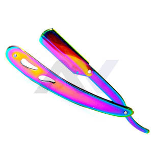 Rasoir de barbier en titane couleur arc-en-ciel pour un usage personnel et domestique - Product Image 4