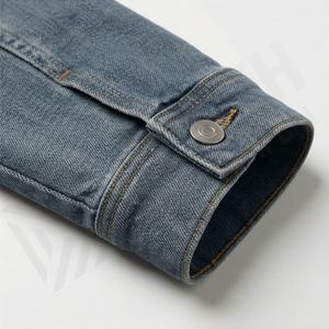 Veste en jean pour femmes sur mesure en gros, coton, hiver, unie, grande taille, tendance, décontractée, vêtements d'extérieur, couleur personnalisée - Product Image 6