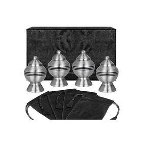 Set of 4 Customized Metal Chelice Urn Pewter Finish Adult Funeral Cremation <b>Keepsake</b> Urn Decorative Adult Cremation Urn Set - Product Image 1