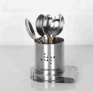 Porte-couverts en bois nouvellement lancé avec poignée en métal fini sur mesure pour la maison de cuisine et les fêtes en gros en vrac - Product Image 5