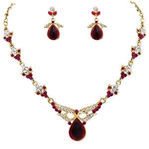 14Fashions <b>Fine</b> <b>Jewelry</b> <b>Set</b> Kundan Austrian Stone Gold Plated Necklace 1100302 Model - Product Image 1