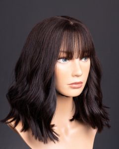 Fringe Bang Wavy <b>Wigs</b> Vietnamese Multiple Donors Vietnamese Human Hair Single Closure <b>Frontal</b> Hair <b>Wig</b> - Product Image 1