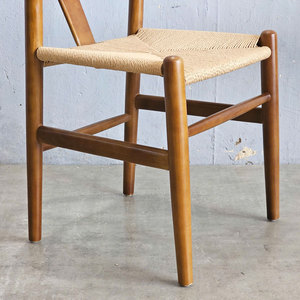 Woven Teak Farmhouse/Contemporary <b>Dining</b> <b>Chair</b> for Living Rooms Restaurants Home Office-GCF171 - Product Image 3