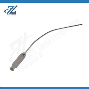 Cannule manuelle de haute qualité, incurvée, 44 mm de long, à extrémité plate, instruments chirurgicaux en acier inoxydable, certifiés CE, réutilisables pour usage général - Product Image 2