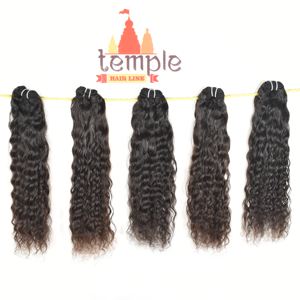 Bundle indien pas cher couleur naturelle 100% machine double trame gros traitement des vagues aucun cuticule aligné femmes noires cheveux humains - Product Image 1