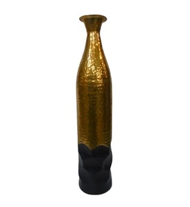 Aluminum Luxury Vase Classic Simple Plain Handmade Floor Standing Flower <b>Pot</b> Gold Plated Wholesale Best Flower <b>Pot</b> - Product Image 1