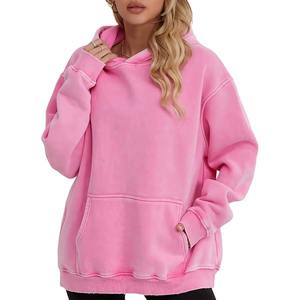 Sweat-shirts surdimensionnés pour femmes fabriqués au Pakistan, lavés à l'acide, lourds, en molleton de coton, confortables - Product Image 5